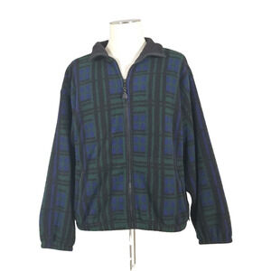 Tiberline Colorado Jacket Mens Medium Blue Plaid Fleece outdoor Hiking Camping